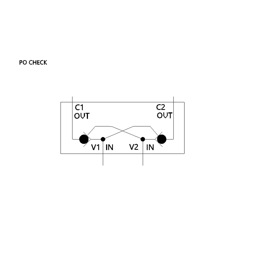 625001 BSPP ALADCO PO CHECK VALVE<BR>1/2" BSPP FEMALE, NO O'RIDE, 150PSI